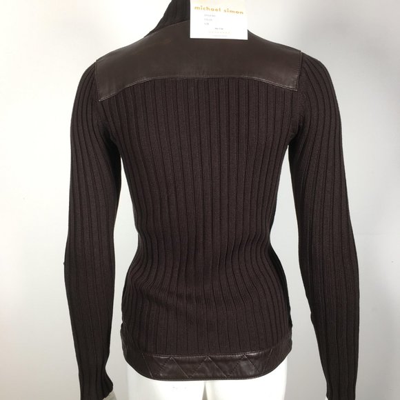 $250 New Michael Simon Brown Jacket Women Small - Picture 5 of 6